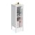 Relaxdays Armario Baño, 81 x 30 x 33 cm, Mueble Auxiliar WC con 2 Compartimentos, Puerta con Ventana, Estrecho, Blanco